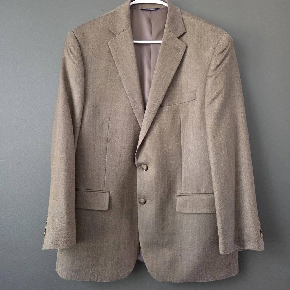 Ralph by Ralph Lauren Men's 42R Wool and Silk Brown Sport Coat Blazer Jacket